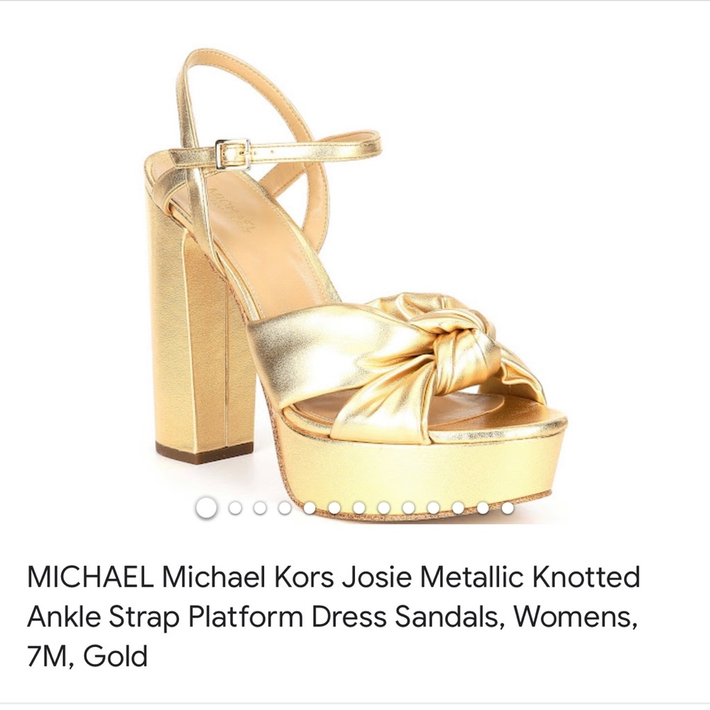Micheal Kors Gold Bow Heels